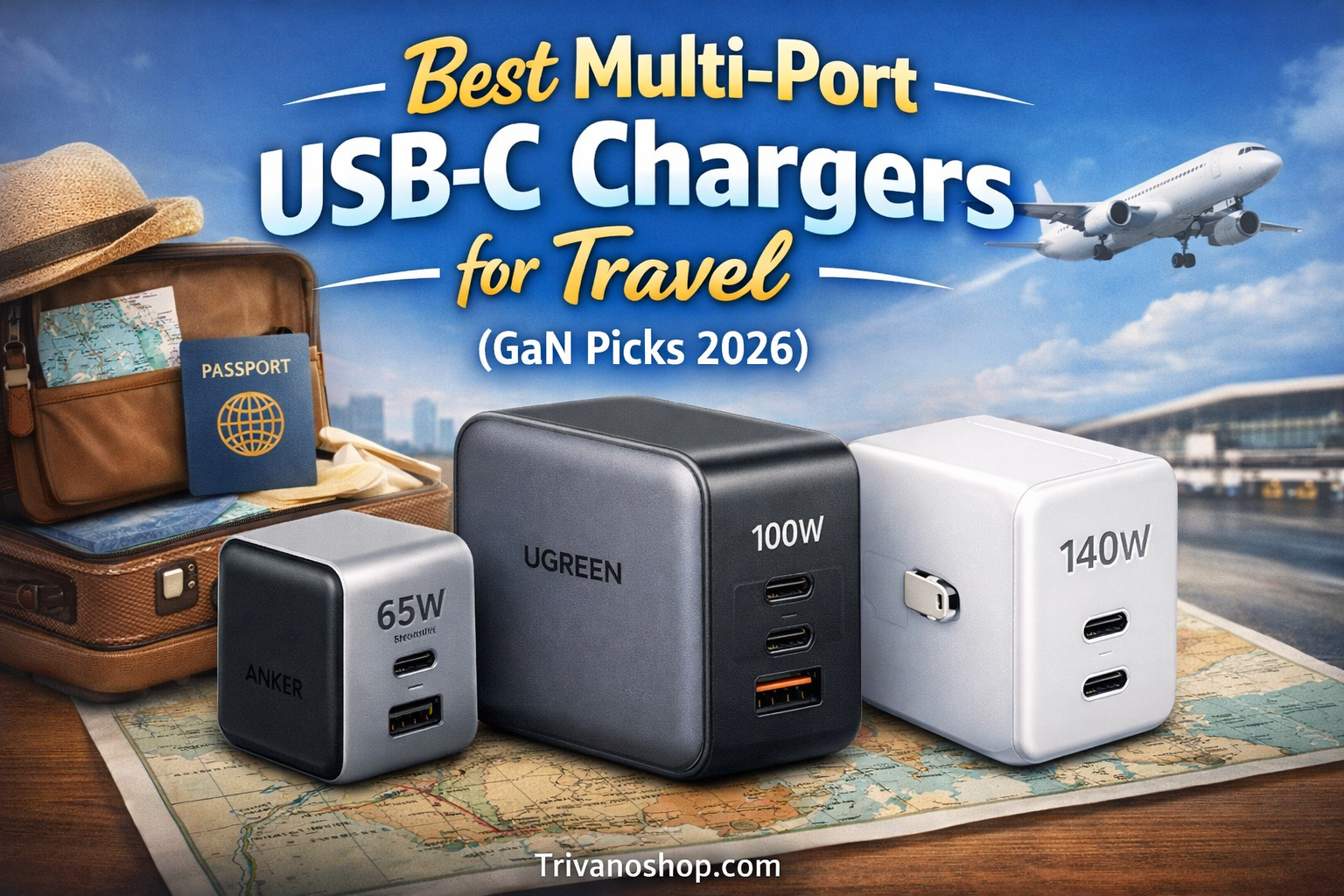 Best Multi-Port USB-C Chargers for Travel (GaN Picks 2026)